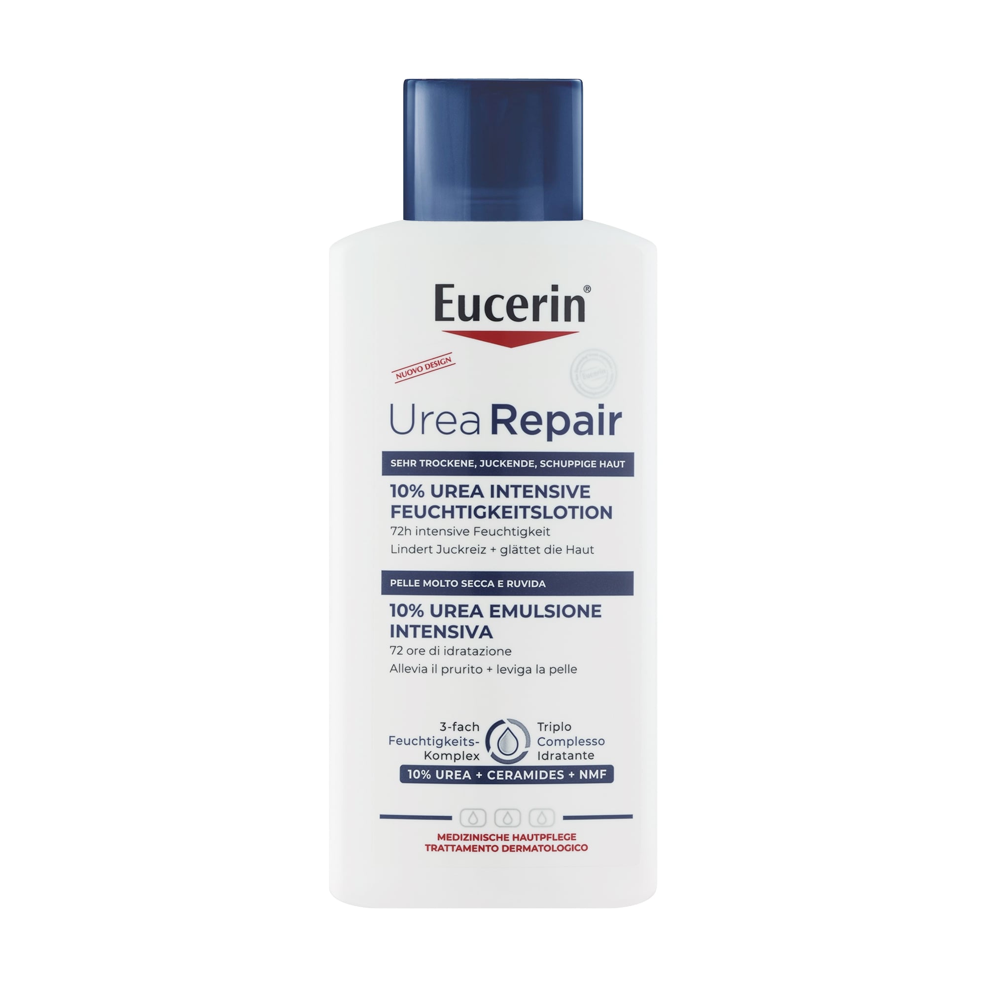 Насичений зволожувальний лосьйон для тіла Eucerin UreaRepair 10% Urea Lotion для сухої шкіри, 250 мл